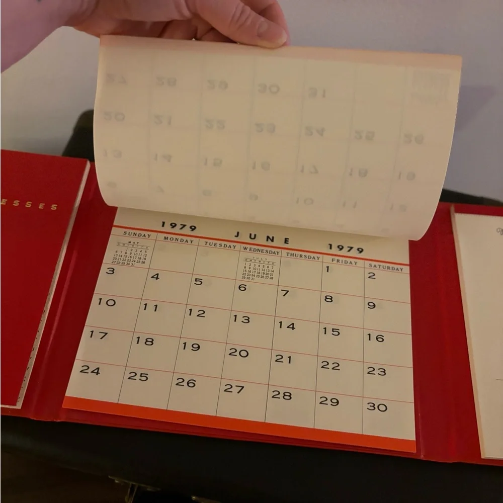 Vintage 1979 Calendar / Addresses / Memo Pad Book - never used!